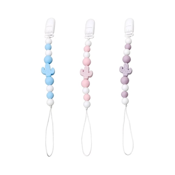 XIRQI 2026 New 3 Pcs Pacifier Clip Double-Sided Pattern Pacifier Case Portable Trendy Design Pacifier Clip Set2 for Babies Pacifiers Strollers Diaper Bags On-The-Go Use