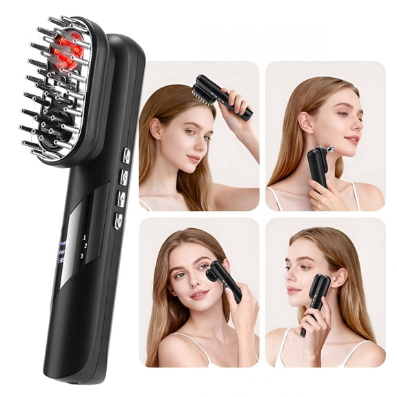 XIRQI 2026 New 4-In-1 Multifunctional Ems Microcurrent Face and Body Massager - Magnetic Heads with Heating, Red Light, Vibration, and Oil Infusion for Skin Tightening and Scalp Care