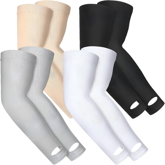 XIRQI 2026 New 4 Pairs Protective Arm Sleeve for Thin Skin Elderly Skin Protector Sleeve Bruising Abrasions Arm Protection Sleeve