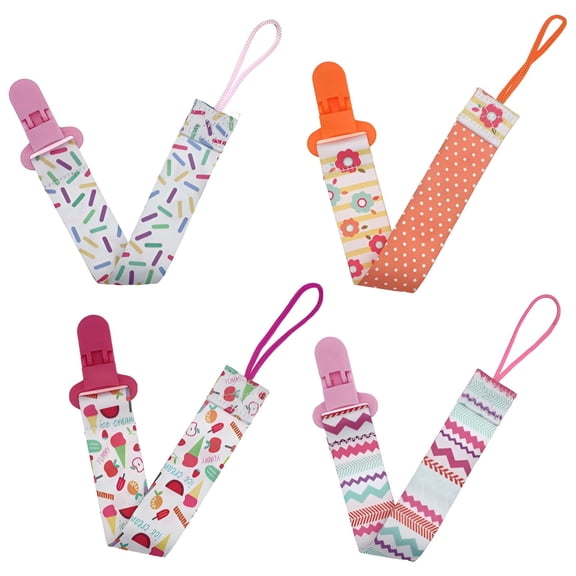 XIRQI 2026 New 4Pcs Pacifier Clip,Anti-Loss Design, Secure and Steady Pacifier Holder,Versatile Design with Wide Compatibility Binky Clips