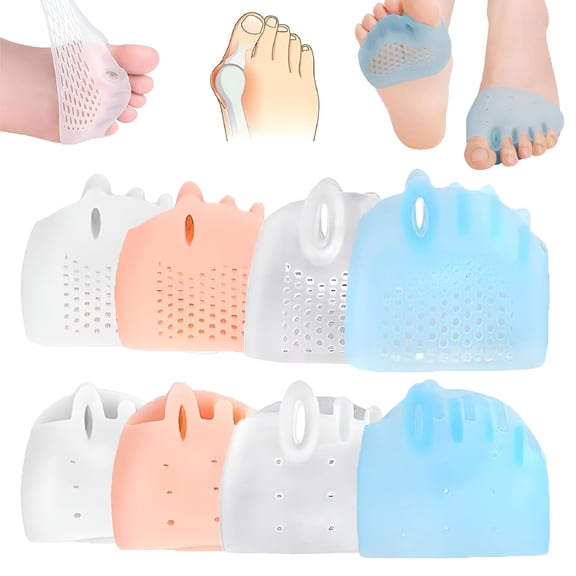 XIRQI 2026 New 4Pcs Silicone Toe Separators for Women & Men Toe Separators for Overlapping Toes Foot Corrector for Home,Walking,Exercise,Rehabilitation (Mix)