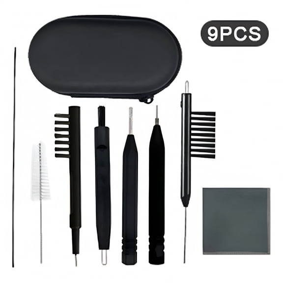 XIRQI 2026 New 9Pcs Hearing Aid Cleaning Tools Hearing Aids Cleaning Kit Brush Vent Cleaner Cleaning Wire with Magnet and Wax Loop Cleaning