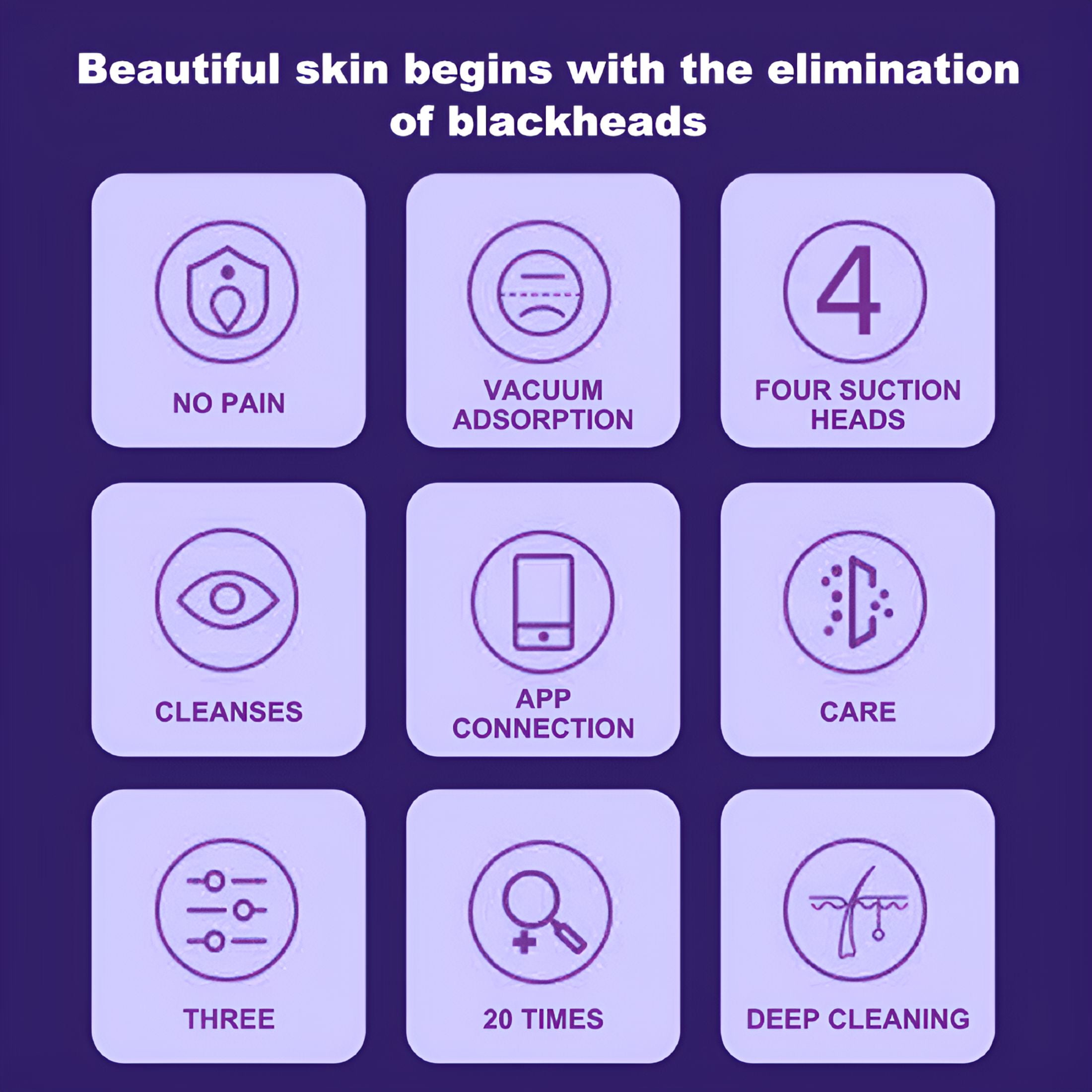XIRQI 2026 New Blackheads Remover Pore Vacuum with Camera,4 Tips 3 Modes Pinpointing Blackheads Whiteheads,Blackhead Extractor Tools App Connect Skin Care Facial Tools Compact Lightweight for Home