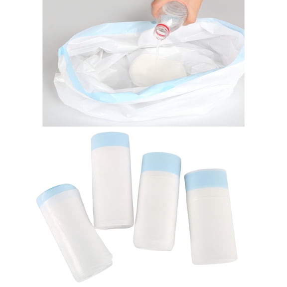 XIRQI 2026 New Commode Liners Toilet Bags Drawstring Bag with Absorbent Pad Portable Disposable for Travel,Home,Hospital,Care