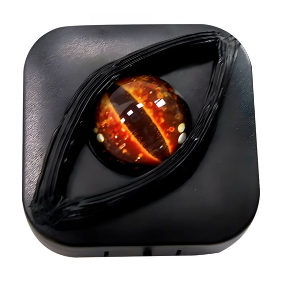 XIRQI 2026 New Exquisite Halloween Portable Cute Contact Lens Cases,Travel Eye Contacts Case Box Holder,Remover Tool Bottle Kit for Daily Outdoor (Red)