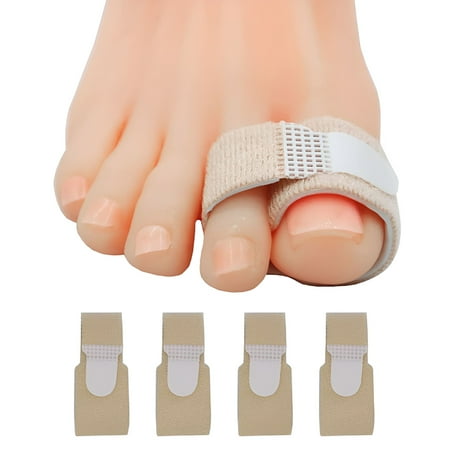 XIRQI 2026 New Fabric Hammer Toe Wraps,8 Pack of Toe Bandages Protectors,Broken Toe Splint Toe Corrector for Overlapping Toes,Toe Splints for Crooked Toes,Curled Toes,Bent Toes and Broken Toes
