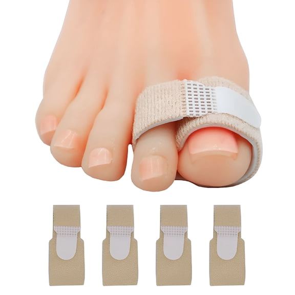 XIRQI 2026 New Fabric Hammer Toe Wraps,8 Pack of Toe Bandages Protectors,Broken Toe Splint Toe Corrector for Overlapping Toes,Toe Splints for Crooked Toes,Curled Toes,Bent Toes and Broken Toes
