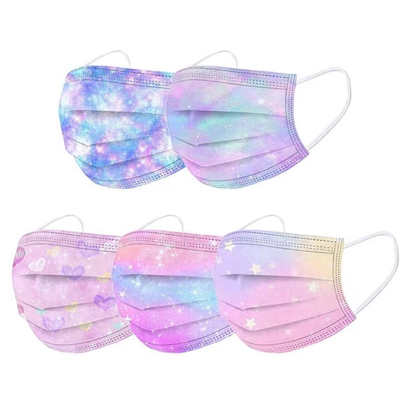 XIRQI 2026 New Face Mask,Starry Gradient Design Dust Mask,Flat Design Masks Disposable for Daily Use, Outdoor Activities, Commuting, Travel, Crowded Places, Shopping.