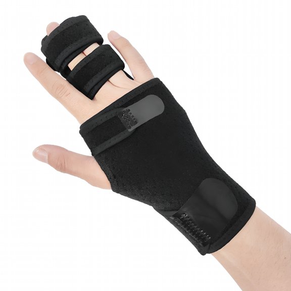 XIRQI 2026 New Finger Guards with Removable Splint Finger Support Brace Two Or Three Fingers Stabilizer Adjustable Full Finger Or Hand Brace for Home Work Sleep Pain Right Hand