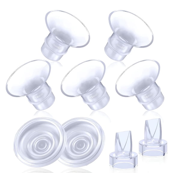 XIRQI 2026 New Flange Inserts Caliber Breast Pumping Device Accessories Wearable Breast Pump Device Caliber Converter for Breastfeeding for Baby,Breastfeeding,Milk,Pumping,(13/15/17/19/21Mm)
