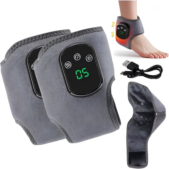 XIRQI 2026 New Foot Massager - 3-In-1 Heated Wrap with 3 Vibration Modes & 5 Heat Levels,For Circulation & Pain Relief,For Foot Relaxation,For Neuropathy,Tendinitis & Plantar Fasciitis