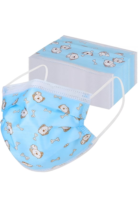 2026 New Kids Disposable Face Masks,50 Pack,3-Ply Non-Medical Masks with Ear Loops,Breathable & Comfortable,One Size Fits Most Disposable Masks