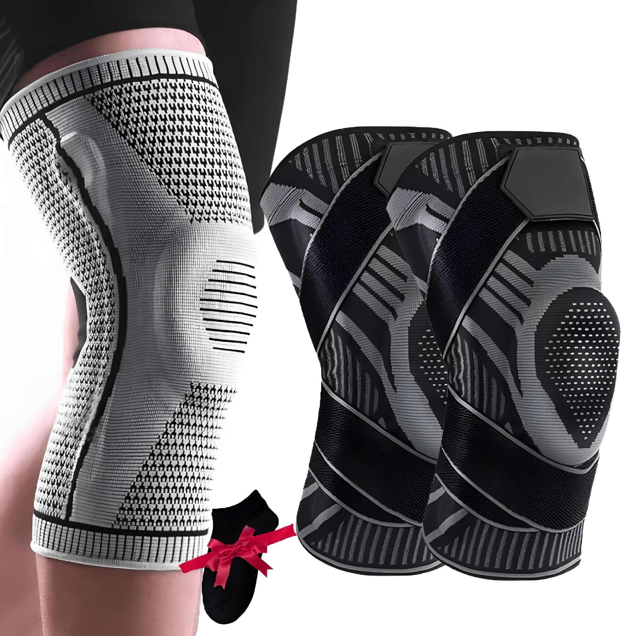 XIRQI 2026 New Knee Braces for Knee Pain,Relieve Knee Sleeve Bone on Bone,Ultra Knee Elite for Women,Knee Brace,Compression Knee Pads Knee Support for Runner,Workout(White,Xl)