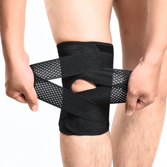 XIRQI 2026 New Knee Braces with Built-In Spring Strip Support Compression Knee Sleeves for Running, Sports, Gym, Hiking, Cycling, Recovery Xxxl B