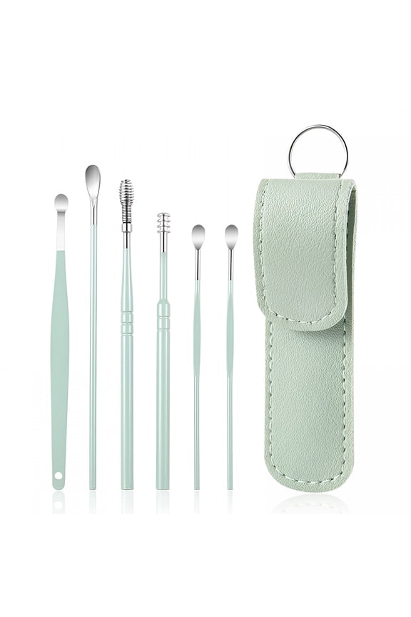 2026 New Multicolor Earwax Removal Kit,Ear Wax Removal 6-In-1 Ear Pick Tools Reusable Ear Cleaner,Steel Ear Pick Set with Keychain Box Utility to Use for Home,Travel,Office,Personal Hygiene