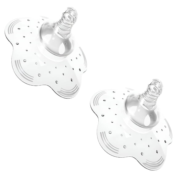 XIRQI 2026 New Nipple Shield,Premium Contact Nippleshield for Breastfeeding with Latch Difficulties Or Flat Or Inverted Nipples Non-Toxic,Soft Silicone with Travel Carrying Case,2Pcs,White