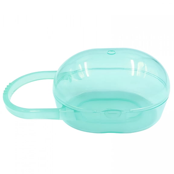 XIBUFE Clear Pacifier Case with Handle 3.11x1.93x2.05" for Travel Diaper Bag Green