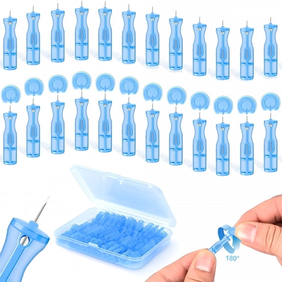 XIRQI 2026 New Pimple Needle 50Pcs,Sterile Acne Needle Kit&Pimple Popper Needles for Blemish&Blackhead Removal,Disposable Extraction Tools for Clear Skin (Home&Salon Use)