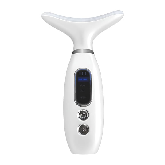 XIRQI 2026 New Red-Light Therapy for Face and Neck Face Red Light Therapy 4 Color Led Face Neck Massagers with Vibrating and Warming Function for Skin Care and Beauty