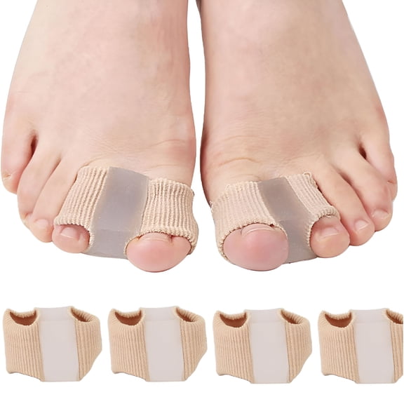 XIRQI 2026 New Toe Straightener Double Hole Big Toe Separator,Prevent Friction,For Overlapping Hallux Valgus Hammer Toe Big Toe Straightener,4Pcs