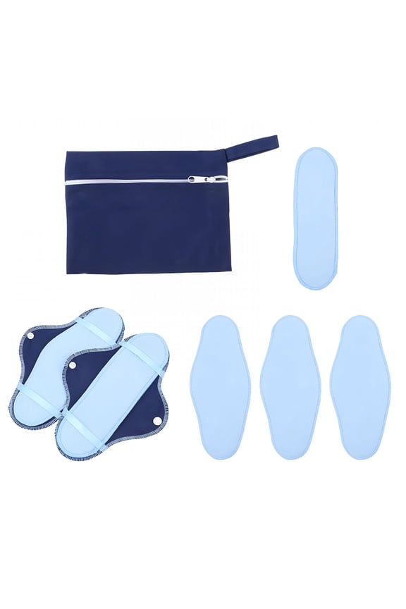 2026 New Water-Resistant Period Pads Pul Cloth 1 Set of 8Pcs 24X18X0.6In for Menstrual Protection, Travel, Overnight Use, Daily Hygiene, Eco-Friendly Alternative