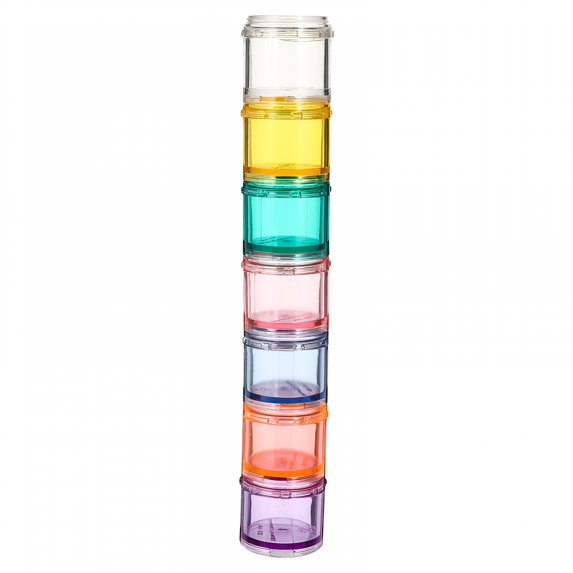 XIRQI 2026 New Weekly Pills Box Stackable Pills Organizer Multi-Grid Pills Container Medicine Case for Home for Home, Travel, Office, Elder Care