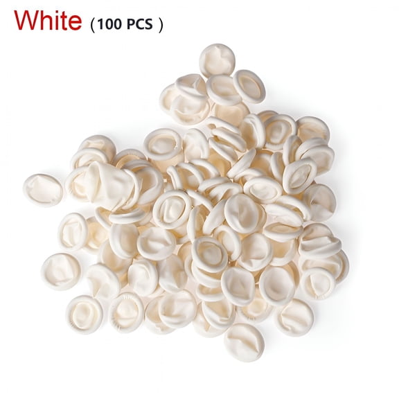 XIRQI 2026 New White Latex Finger Cots Finger Protectors, Fingertip and Finger Sleeve Protector, Latex Thumb Protector for Finger Tips (Approx. 100 Pcs)