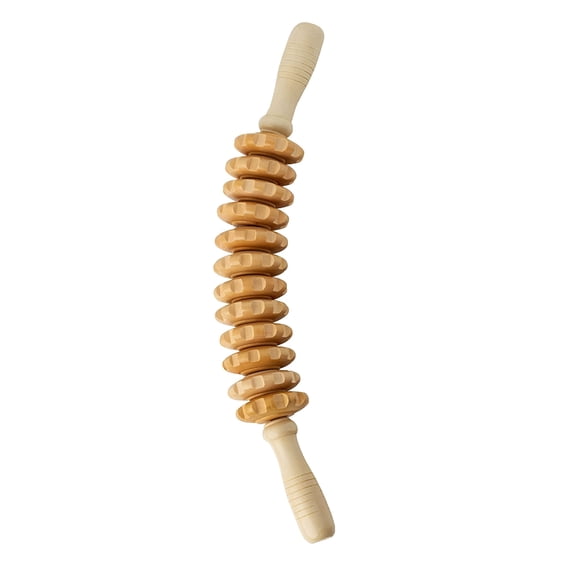 XIRQI 2026 New Wood Therapy Roller Massage Tool,Lymphatic Drainage,Anti-Cellulite,Handheld Trigger Point Manual Muscle Release Roller Stick Massager
