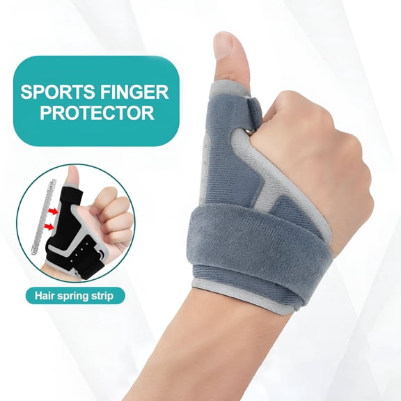 XIRQI 2026 Sports Thumb Support Brace Built-In Spring Finger Protection Wrist Guard Thumb Spica Splint for Pain Relief Breathable Sponge Thumb Protector for Arthritis Tendonitis Sprains Strains