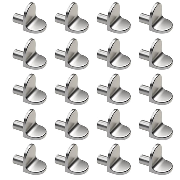 XIRQI 20X Shelf Support Studs Pegs Pins Plugs 5Mm L-Shaped Cabinet Bracket Silver,L Brackets for Shelves