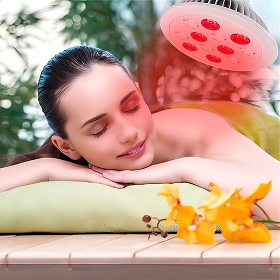 XIRQI 24W Red Light Therapy Lamp, Dual Wavelength 660nm 850nm LED Facial Beauty Tool for Home Spa and Daily Skincare Routine