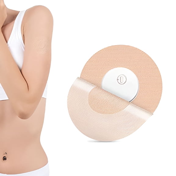 XIRQI 25 Pack Sensor Covers for Libre 3 Freestyle, Waterproof Cotton CGM Overpatch, Hypoallergenic Latex-Free Adhesive Bandage, Strong Hold Up to 14 Days