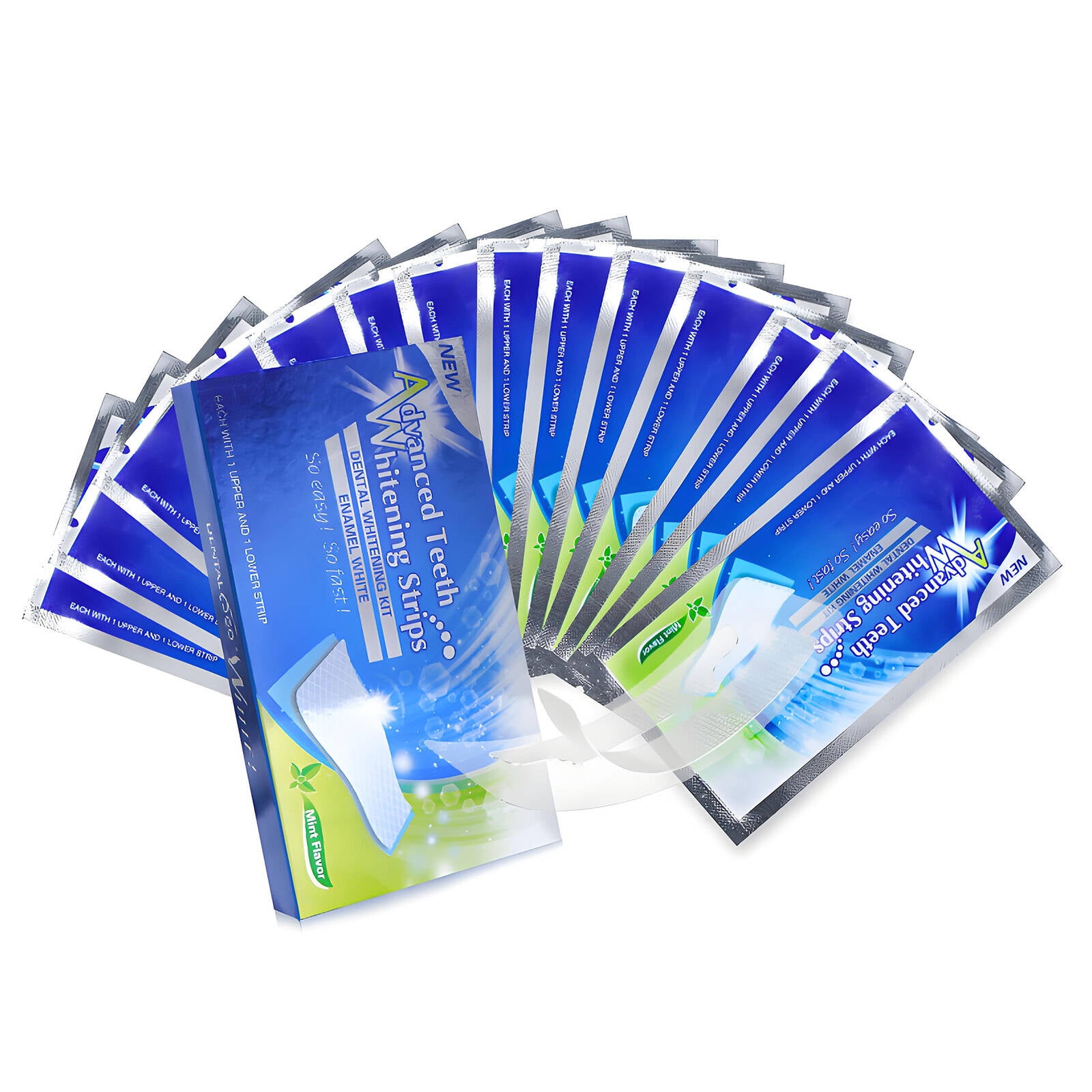 XIRQI 28 Pcs Teeth Whitening Strips,Professional Tooth Whitening Strips for Sensitive Teeth,Removes Stains from Coffee,Tea,and Smoking