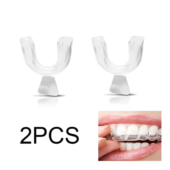 XIRQI 2PCS Silicone Mouth Guard Night Sleep Teeth Clenching Grinding Dental Bite, for Nighttime, Travel, Stress Relief, TMJ Relief, Bruxism Protection, Snoring Aid, Dental Hygiene,