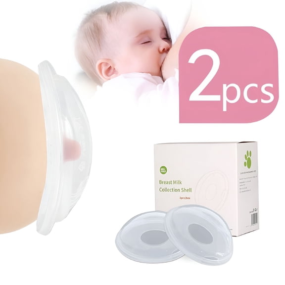 XIRQI 2Pcs Breast Shell Reusable Breast Milk Collectors BPA Free Milk Saver for Breastfeeding