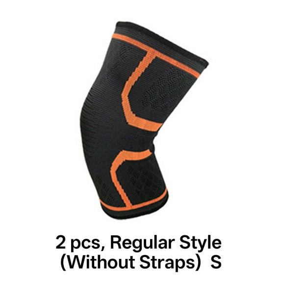 XIRQI 2Pcs Knee Brace for Women,Compression Straps Knee Sleeve,Wide Strap Knee Brace,Orange