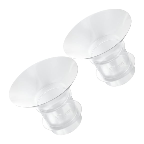 XIRQI 2Pcs Flange Insert 17Mm Compatible with Medela//Willow S9/S12/S9Pro/S12Pro Breastpump 24Mm Shields, Reduce 24Mm Nipple Tunnel Down to Correct Size, Pump Parts Replace