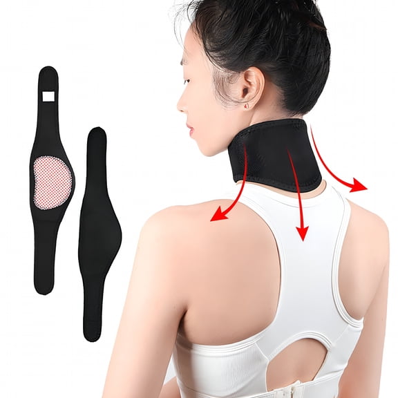 XIRQI 2Pcs Neck Brace Universal Cervical Collar,Adjustable Neck Support Brace for Sleeping Self-heating Neck Care SBR Neck Protector Pain Pressure Relief Neck Stiffness