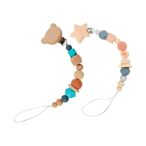 XIRQI 2Pcs Pacifier Clip,Anti-Drop Design Pacifier Holder,Perfect Gift Binky Clips