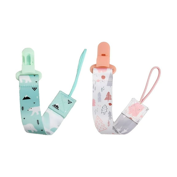 XIRQI 2Pcs Pacifier Clip,Easy to Clean, Maintains Hygiene Pacifier Holder,Secure Clips to Prevent Loss Binky Clips