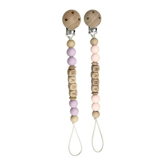XIRQI 2Pcs Pacifier Clip,Easy to Clean Pacifier Holder,Anti-Fall Design Binky Clips