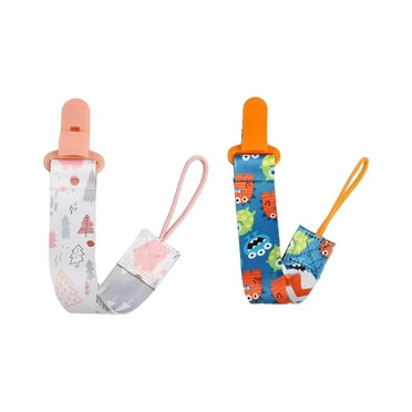 XIRQI 2Pcs Pacifier Clip,Skin-Friendly Material, Soft and Comfortable Pacifier Holder,Easy to Clean, Maintains Hygiene Binky Clips