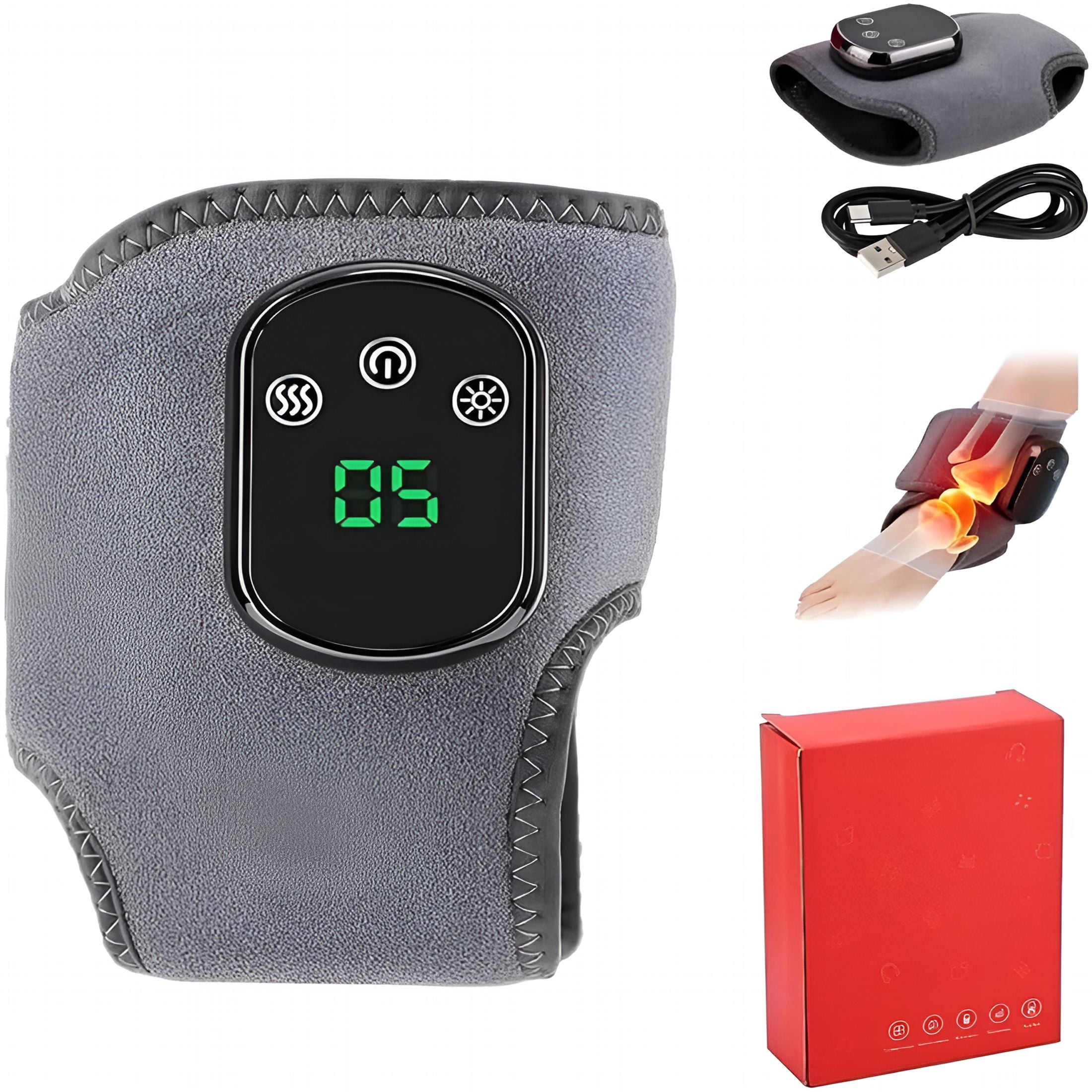XIRQI 3-In-1 Foot Massager,Triple Therapy Method Massager for Neuropathy,3 Vibration And 5 Heat Level for All Ages Ankle(1Pc)