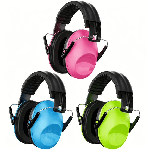XIRQI 3 Pack Noise Canceling Headphones for Kids, Kids Ear Protection Earmuffs for Autism, Toddler, Children, Noise Cancelling Sound Proof Earmuffs/Headphones for Concerts, Air Shows, Fireworks