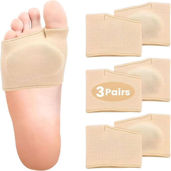 XIRQI 3 Pairs Metatarsal Foot Pads for Women and Men,Foot Pads for Balls of Feet Cushions Pain Relief,Morton's Neuroma Relief,Metatarsal Support