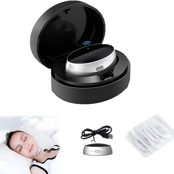 XIRQI 3-Speed Electric Anti Snore Device, Sleep Apnea Machine, Effective Snoring Prevention, Portable Sleep Snoring Devices Stopper