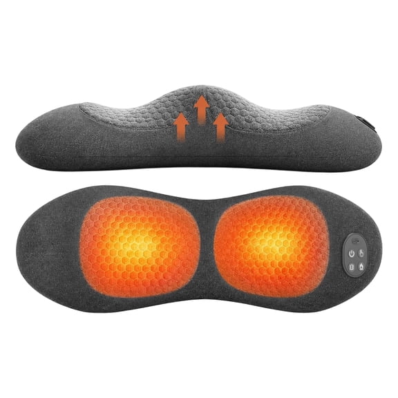 XIRQI 3-in-1 Triple Fusion Back, Cordless Lumbar Support Pillow with Heat, Massage, Electric Stretch for Pain Relief, Lower Back with 3000mAh Rechargable for Bed Office Chair Car