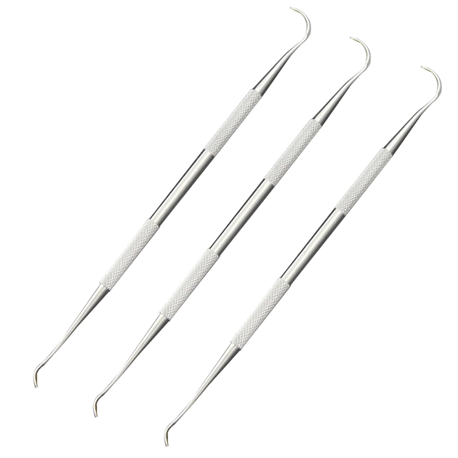 XIRQI 3Pcs Dental Tools,Stainless Steel Probes Dental Tooth Picks,Precision Measurement Design Dentists Tools Set,Ergonomic Non-Slip Handle Dental Hygiene Set