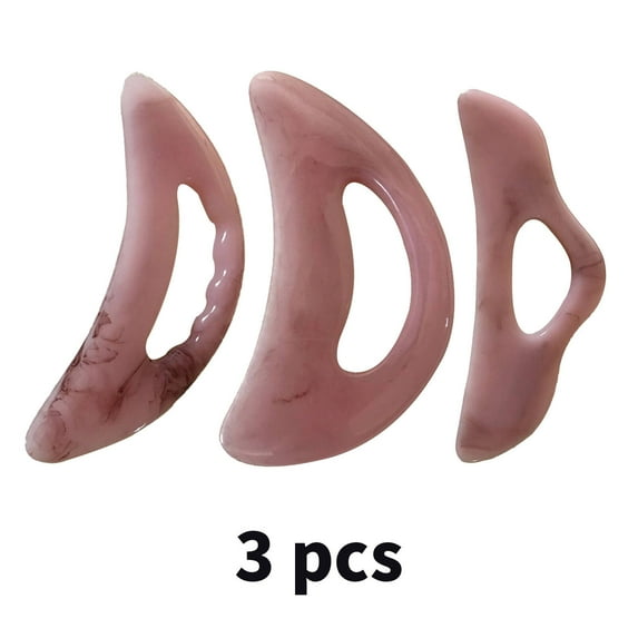 XIRQI 3Pcs Gua Sha Elegant Guasha Relieve Headache Naturopathy Gua Sha Facial Tools,Pink