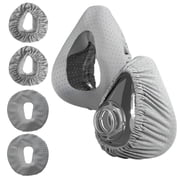 XIRQI 4 Pack CPAP Mask Liners for Full Face Cushion, Soft Reusable Covers to Reduce Red Marks and Absorb Oils, Gray